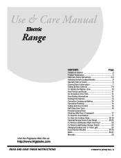 Frigidaire FEF402BW Use and Care Manual