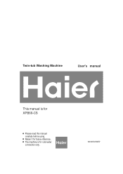 Haier XPB60-CS User Manual