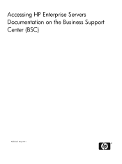HP 9000 K570 Accessing HP Enterprise Servers Documentation on BSC