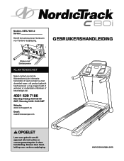 NordicTrack C80i Treadmill Dutch Manual