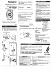 Panasonic RFSW200 RFSW200 User Guide