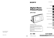 Sony DPP-F700 Operating Instructions