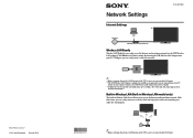 Sony XBR-52HX909 Network Settings