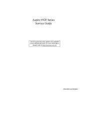 Acer Aspire 6920 Acer Aspire 6920 / 6920G Notebook Service Guide