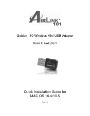 Airlink AWLL5077 Installation Guide (MAC OS)