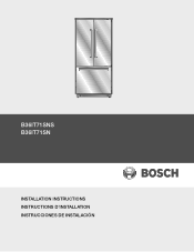 Bosch B36IT71SNS Installation Instructions