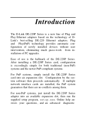 D-Link DE-220PT Product Manual