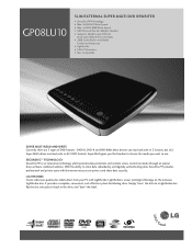 LG GE20LU10 Specification (English)