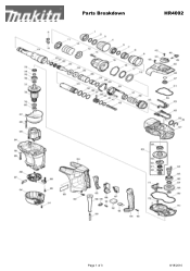 Makita HR4002 Parts Breakdown