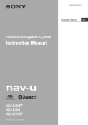 Sony NVU84 Instruction Manual
