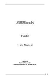 ASRock P4i48 User Manual