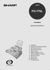 Sharp FO-775L FO-775L Operation Manual