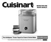 Cuisinart ICE-30BCFR Instruction and Recipe Booklet