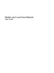 HP Nc8430 Modem and Local Area Networks  - Windows Vista