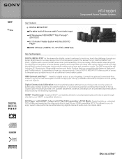 Sony HT-7100DH Marketing Specifications