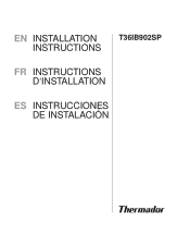 Thermador T36IB902SP Installation Instructions