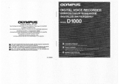 Olympus D1000 D1000 Operation Manual (English, Français, Deutsch)
