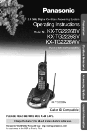 Panasonic KX-TG2226WV 2.4 Ghz Digital