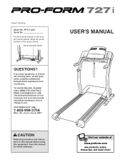 ProForm 727i Treadmill English Manual