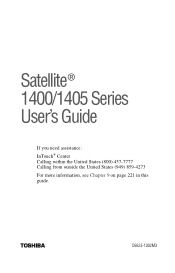 Toshiba 1405 S171 Toshiba Online Users Guide for Satellite 1405-S171/S172