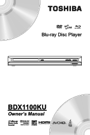 Toshiba BDX1100 Owners Manual