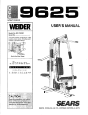 Weider Pro 9625 English Manual
