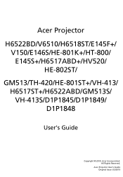 Acer H6522BD User Manual
