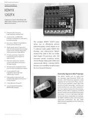 Behringer 1202FX Product Information Document