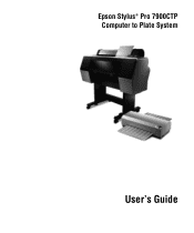 Epson Stylus Pro 7900 Computer To Plate System User's Guide