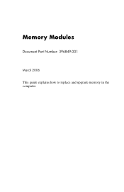 HP Nx9420 Memory Modules