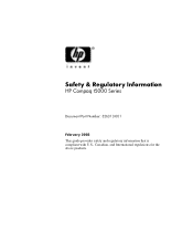 HP t5500 Safety and Regulatory Guide: HP Compaq t5000 Series