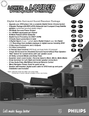 Philips MX965 Leaflet