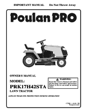 Poulan PRK17H42STA User Manual