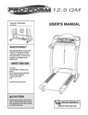 ProForm 12.5qm Treadmill Uk Manual