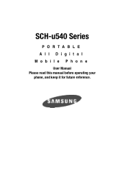 Samsung SCH U540 User Manual (ENGLISH)