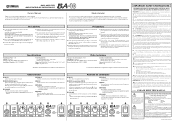 Yamaha BA-10 Owner's Manual