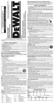 Dewalt DC012 Instruction Manual