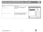 HP CM3530 HP Color LaserJet CM3530 MFP Series - Job Aid - Print tasks