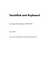 HP Nx6325 TouchPad and Keyboard