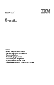 Lenovo ThinkCentre M50e (Swedish) Quick reference guide