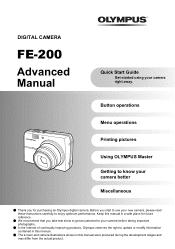 Olympus FE 200 FE-200 Advanced Manual (English)