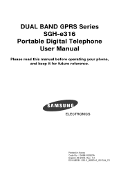 Samsung E316 User Manual
