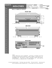 Sony AVD--C70ES Dimensions Diagrams