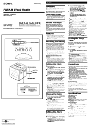 Sony ICF-C135 Primary User Manual