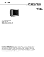Sony KV-24FS120 Marketing Specifications