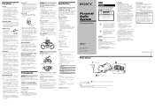 Sony ZS-X1 Operating Instructions