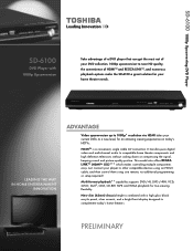 Toshiba SD6100 Printable Spec Sheet