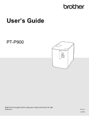 Brother International PT-P900 Users Guide