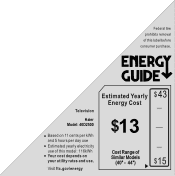 Haier 40D2500 Energy Guide