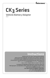 Intermec CK3R CK3 Series Vehicle Battery Adapter (AE33) Instructions